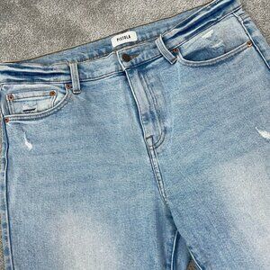 Pistola Lennon High Rise Cropped Boot Jeans Womens Sz 32 (Actual 35x27) Raw Hems